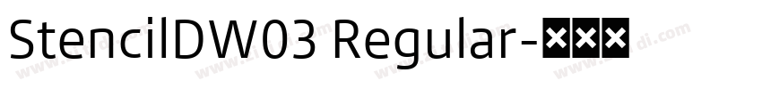 StencilDW03 Regular字体转换